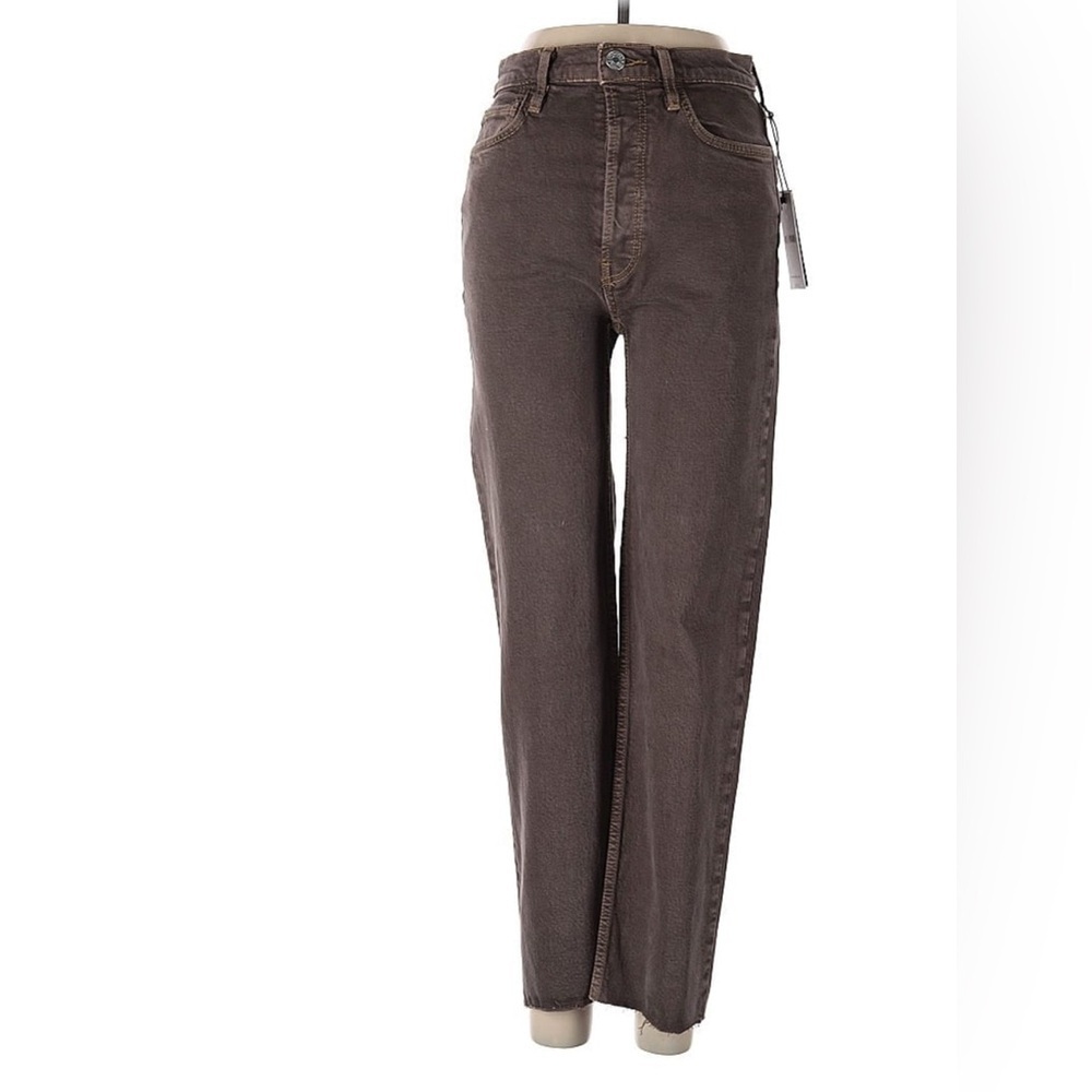 RE/Done 90s high-rise Loose watch chocolate button fly jeans size 29 NWT
